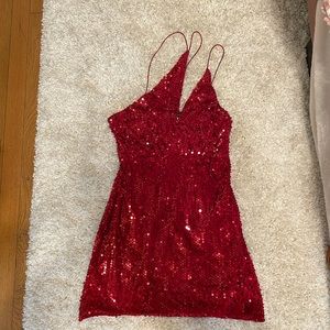 NWT Zara Red Sequin Dress